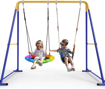 Schommel Set - Speeltoestel Buiten - Buiten Spelen - Robuust Frame - 144 x 212 x 178 cm