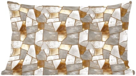 Sierkussens - Kussentjes Woonkamer - 60x40 cm - Mozaïek - Marmer - Goud