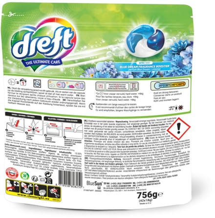 Dreft 4in1 Wasmiddel Capsules Blue Dream - 42 stuks