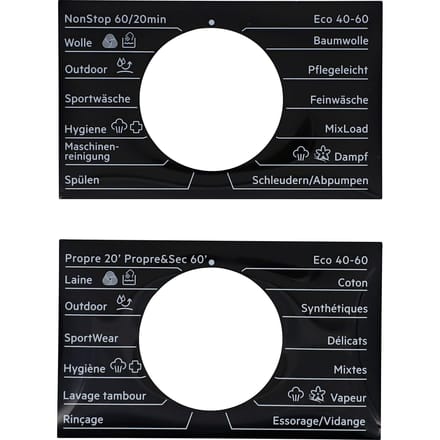AEG programmaplaat, knop, zelfklevend, DE,FR 140142563224