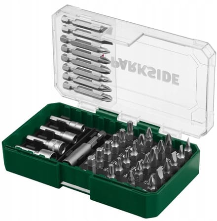Parkside Schroefbitset met Magnetische Houder - 37 Delig