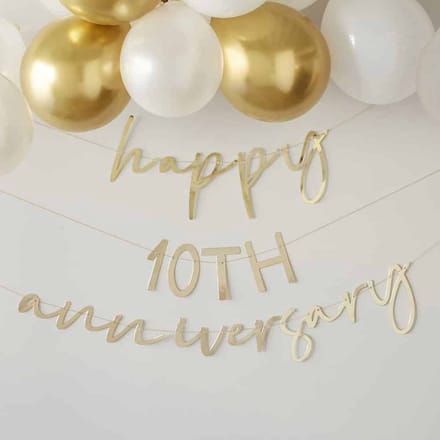 Happy Anniversary Goud Customisable