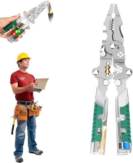 Multitool Tang - Draadstripper Krimptang - Elektrisch Werk - Geïntegreerde Spanningstester - 18 Functies - Zwart