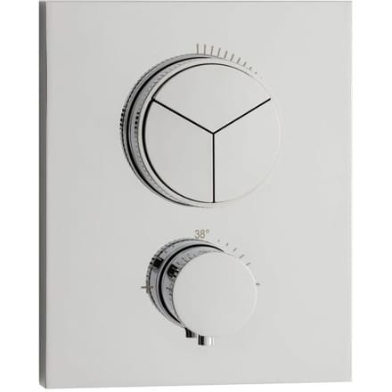 Herzbach concealed thermostat PUSH square 3 consumers 11.803055.2.01