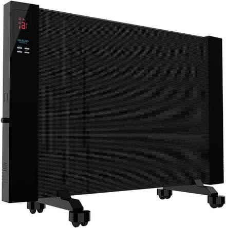 Elektrische radiator - Bijverwarming - Ruimte verwarmen - Instelbare thermostaat - 15m2 - Zwart