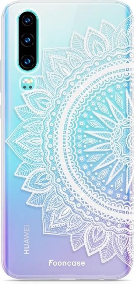 Fooncase Hoesje Geschikt voor Huawei P30 - Shockproof Case - Back Cover / Soft Case - Mandala / Ibiza