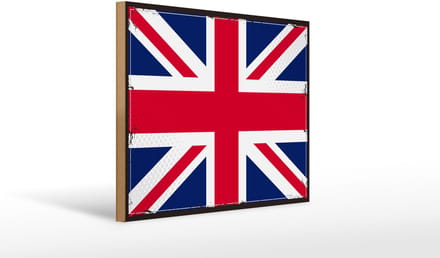 Holzschild Flagge Union Jack 40x30cm Retro United Kingdom