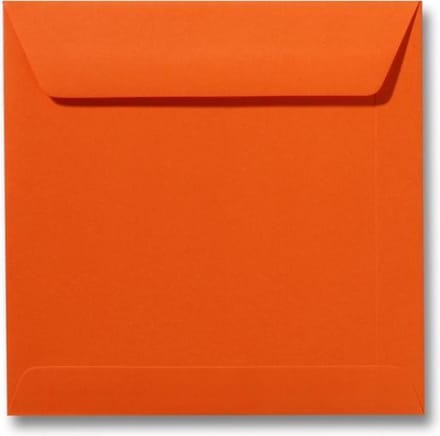 Envelop 17 x 17 Donkeroranje, 100 stuks
