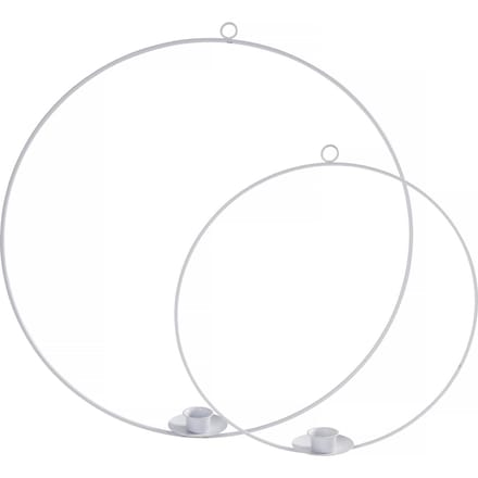 VBS Metalen ring "Moora -Cirkel" voor stokkaars - Wit