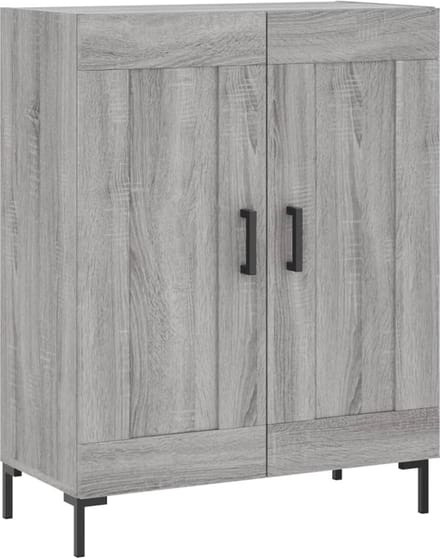 vidaXL - Dressoir - 69,5x34x90 - cm - bewerkt - hout - grijs - sonoma - eikenkleurig