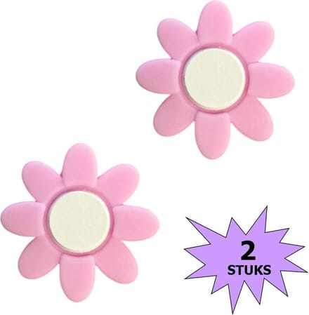 Fako Bijoux® - Tennisdemper - Tennis Demper - Bloem - Roze - 2 Stuks