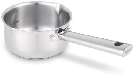 Beka Cicla Steelpan - Ø 12 cm - Sauspan - Met 2 giettuiten - Gerecycleerd RSV - Inox - PFAS-vrij - Geschikt voor inductie & vaatwasser - Chroom