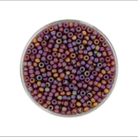 9660-404 Jap. Miyukirocailles - 2,2mm - transp.red rainbow - 12 gram