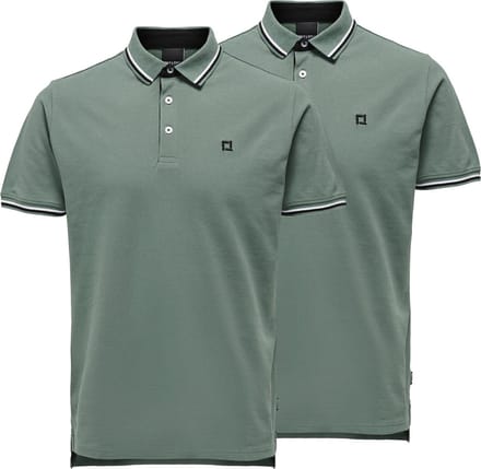 Only & Sons Heren poloshirt 2 pack Onsefletcher