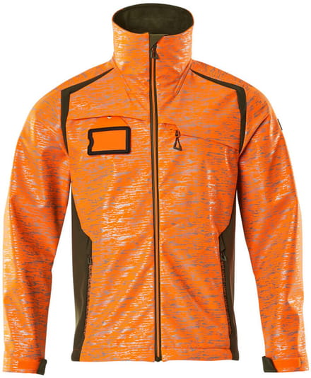 Mascot Accelerate Safe Softshell jas 19202-291 - hi-vis oranje/mosgroen - L
