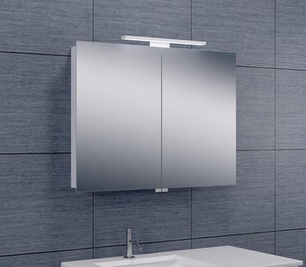 Xellanz Bright Spiegelkast met LED 80 x 60 x 14 cm - Aluminium