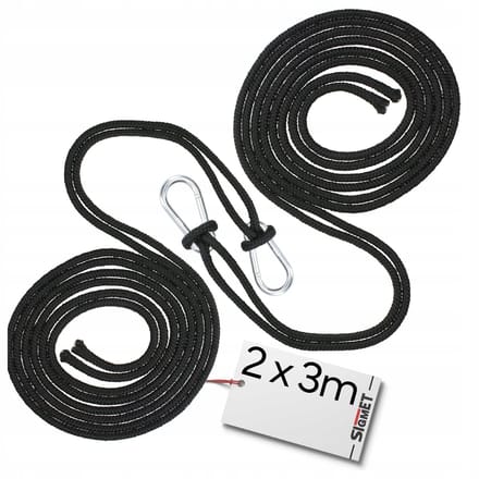 Hangmat & Schommel Ophangset: 2x 3m Banden, Haken & Karabijnhaken