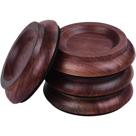 4 stuks / set Rechte Piano Zwenkwielen Onderzetters Houten Onderzetters