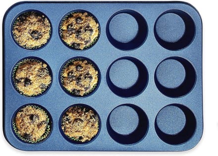 Non-stick Muffin Pan voor 12 Cupcakes, Muffins, Gebak en Mini Cakes - Vaatwasserbestendig