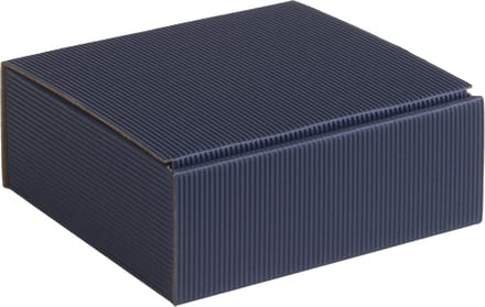 Geschenkdoos ribbelkarton 15x14x5,5cm DONKERBLAUW (100 stuks)