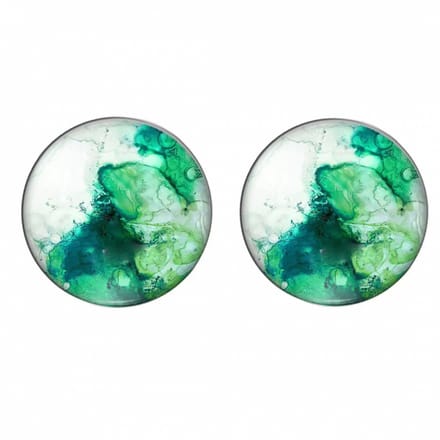 Clip oorbellen Arieen groen 2 cm