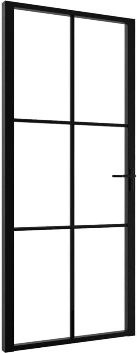 Moderne Binnendeur met ESG Veiligheidsglas en Aluminium Frame