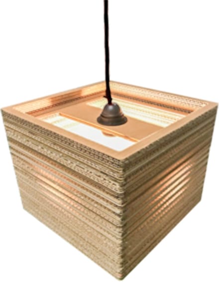 Kartonnen kraggenburg lamp - Diameter 28 cm | E27 - Kartent