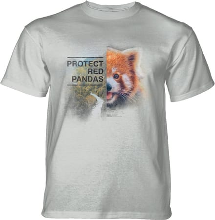 T-shirt Protect Red Panda Grey M