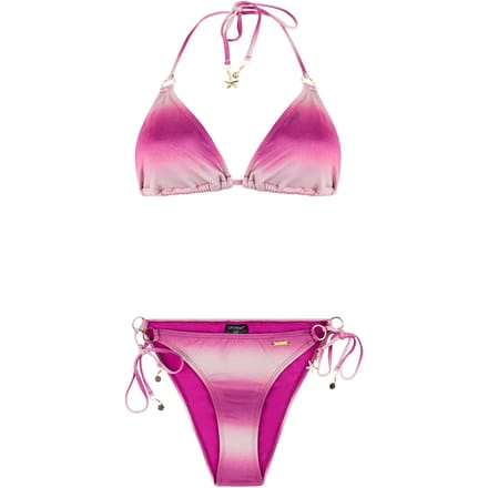 Protest PRTGrayce - Triangel bikini set Dames - Koordsluiting - Uitneembare vulling - Normale pasvorm - Medium dekking - Roze