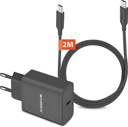 Snellader Set - 20W Power Delivery - 2 Meter - USB C naar USB C Oplader met Kabel - Xssive Origineel