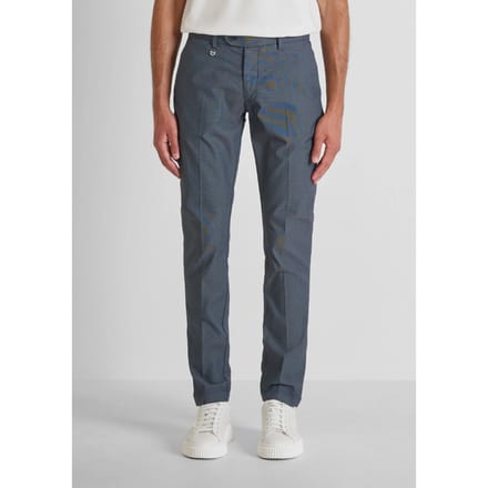 broek mager fit man blauw marine