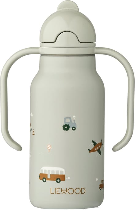 Liewood Kimmie Kinderdrinkfles - Vehicles / Dove Blue