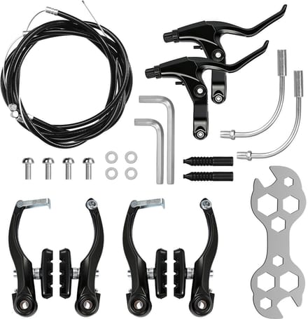 Dailygoods - Fietsremmen Set - V-Brake met Remkabel en Remblokken
