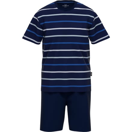 Götzburg shortama heren - donkerblauw gestreept - 452171/652 - maat 48