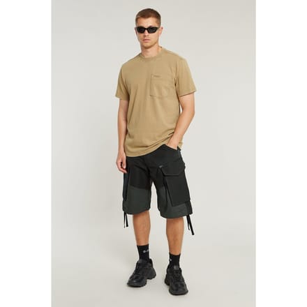 G-Star Washed Pocket R T Toggee Marte Size: M | Basic T-Shirts Outlet | Heren | Beige