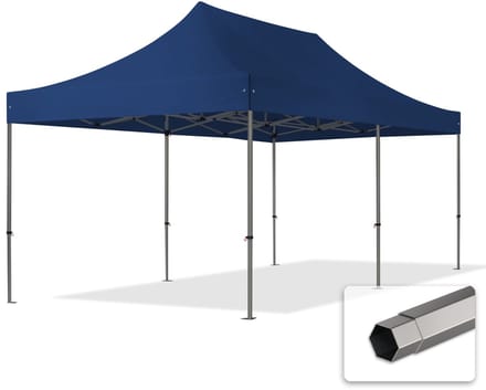 3x6 m Easy Up partytent Vouwpaviljoen, PREMIUM staal 40mm, blauw