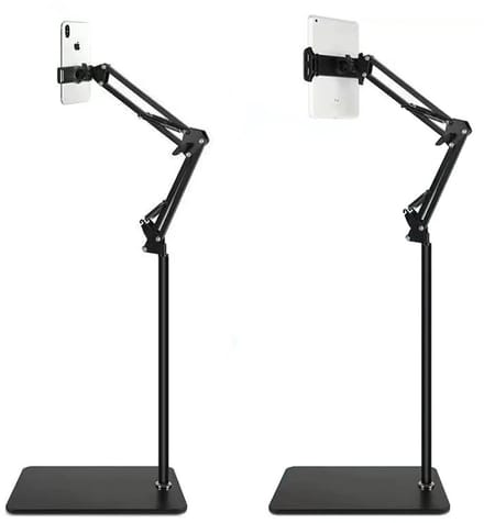 Allero Tablet Houder - Tablet Standaard - Telefoonhouder - Statief - 1.75 Meter - Zwart - Tablet Houder Statief - Flexibele Arm