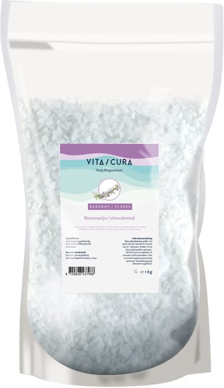 Vitacura Magnesium zout flakes rozemarijn 1 Kilogram