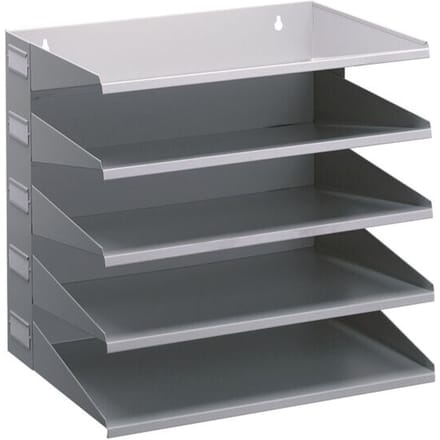 DURABLE sorteerrek, staal, 5 vakken, lichtgrijs