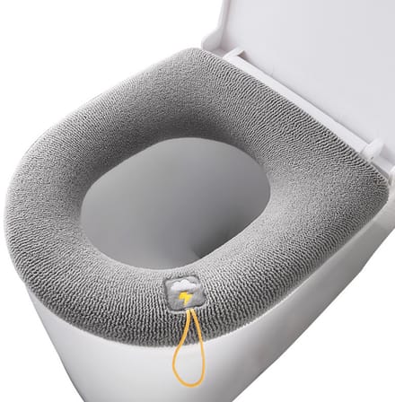 Zachte toiletbrilhoes met handvat - Lichtgrijs