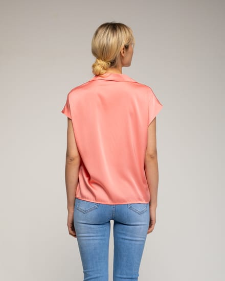 Blouse met V-hals en revers