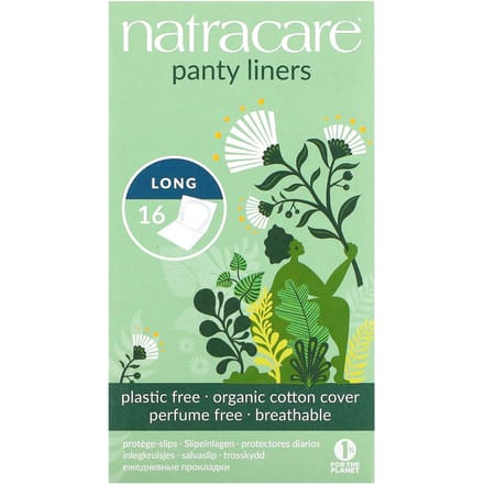 Natracare, Biologische inlegkruisjes, Lang, 16 stuks beige