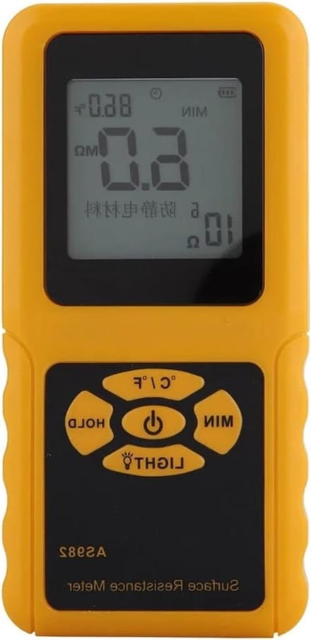 Weerstandsmeter - Oppervlakte tester - Elektrisch testen - LCD met achtergrondverlichting - 103-1012 Ohm - One Color