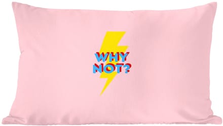 Sierkussens - Kussentjes Woonkamer - 60x40 cm - Why not - Bliksem - Roze