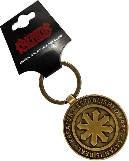 Kreator - Satan Is Real Emblem Sleutelhanger - Goudkleurig