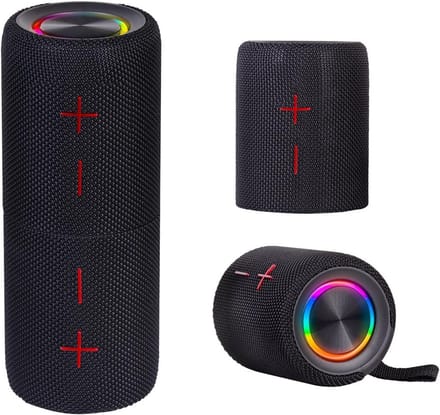 Draagbare Luidspreker - Dubbele Speaker - Muziek Luisteren - Scheidbaar in twee - 20 Watt - Zwart