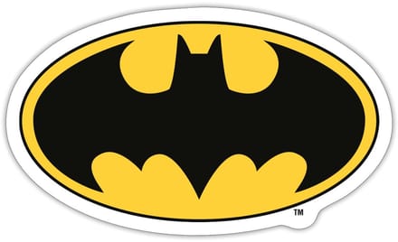 Batman Classic Logo Sticker Maat S (max. 10 x 10cm)
