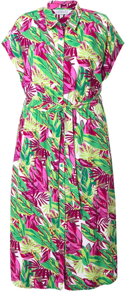 Studio Untold - Dames - Maxi-jurk oversized jungle-print - Smaragdgroen - Maat 46+