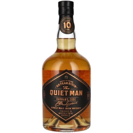 The Quiet Man Irish Whiskey The Quiet Man BARMAN'S CODE 10 Years Old MARSALA FINISHED 43% Vol. 0,7l