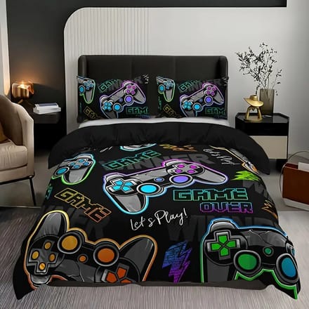 Vavida Dekbedovertrek - Eenpersoons - 140 x 200 - Gamen - Controller - Gamepads - Gamekamer - Game
